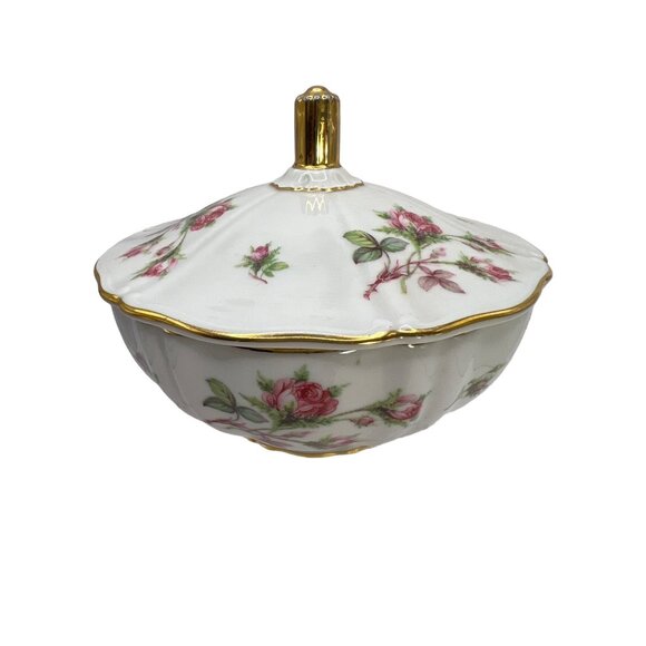 Jaegar & Co PMR Bavarian Porcelain Covered Candy, Trinket Dish Floral - Picture 1 of 9